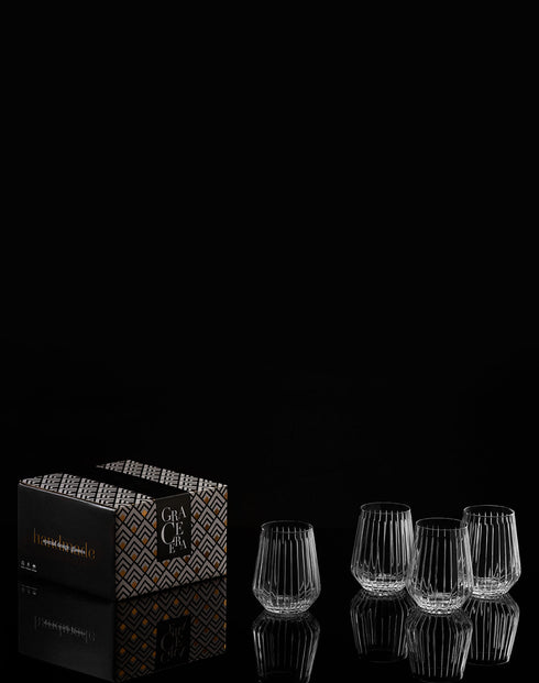 Zelda Stemless Wine Glasses Set Of 4